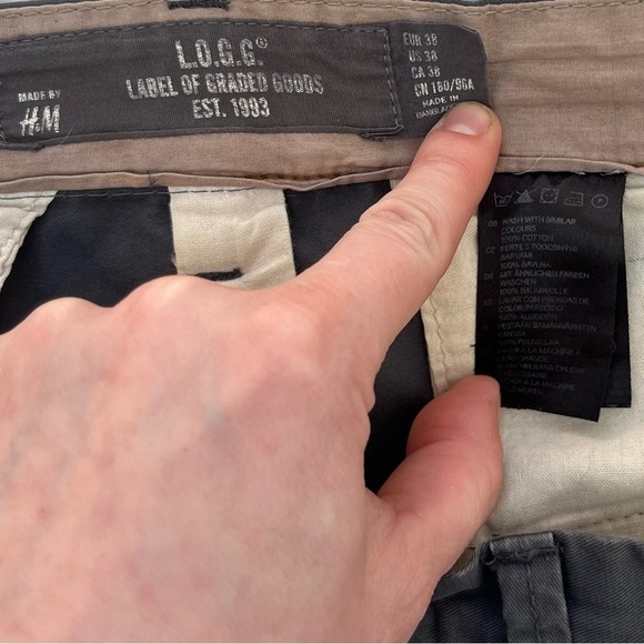 H&m LOGG Dress Pants in Dark Gray Size 38W - Picture 4 of 4